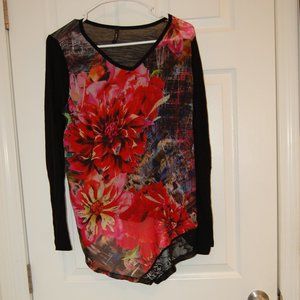 Edista  Women's Long Sleeve Sheer Top Size XL